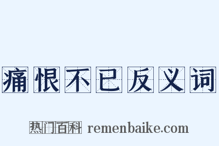 痛恨不已反义词是什么意思的图片